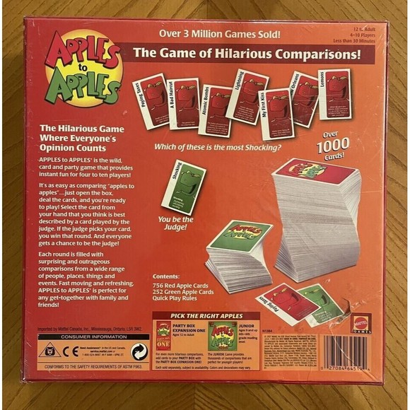 NEW Apples to Apples Party Box Game - Ages 12 to Adult 4-10 players - Picture 2 of 3